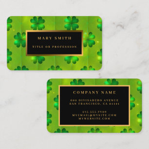 St Patrick's Day Clover 4 Liste der populären Samm Visitenkarte
