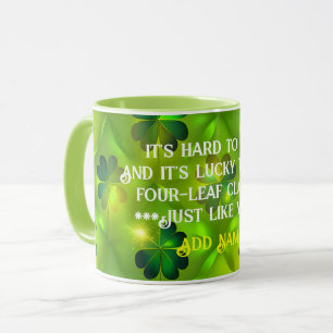 St Patrick's Day Clover 4 Liste der Trendy Collect Tasse