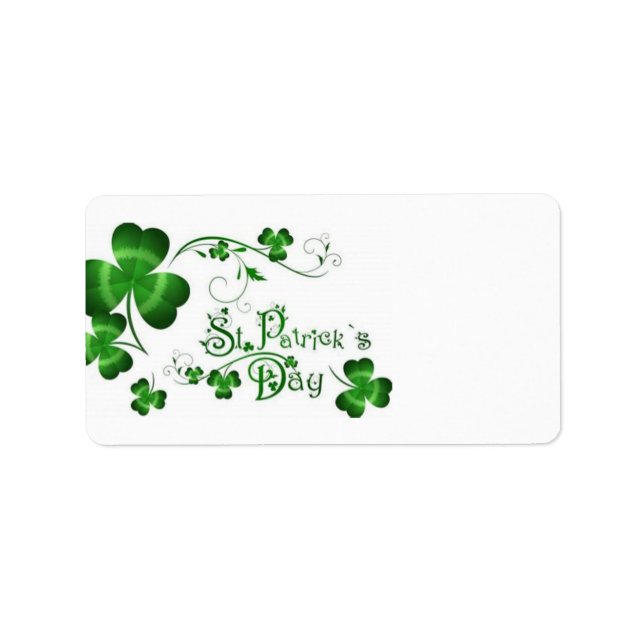 St. Patricks Day Clover Adressaufkleber (Vorne)