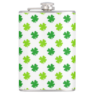 St. Patrick's Day Clover Blätter Pattern-54601 Flachmann