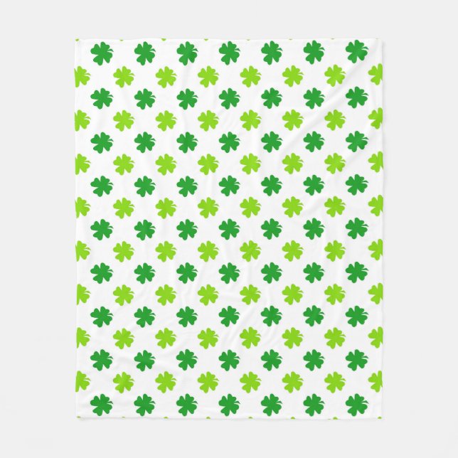 St. Patrick's Day Clover Blätter Pattern-54601 Fleecedecke (Vorderseite)