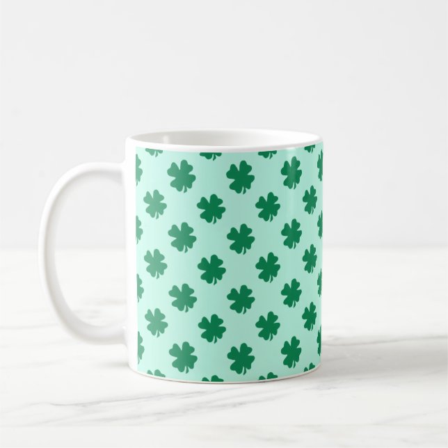 St. Patrick's Day Clover Blätter Pattern-54601 Kaffeetasse (Links)