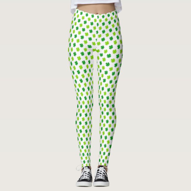 St. Patrick's Day Clover Blätter Pattern-54601 Leggings (Vorderseite)