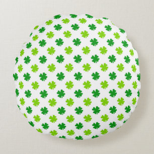 St. Patrick's Day Clover Blätter Pattern-54601 Rundes Kissen