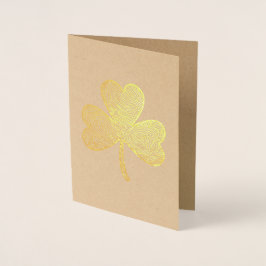 St. Patrick's Day Clover Folienkarte