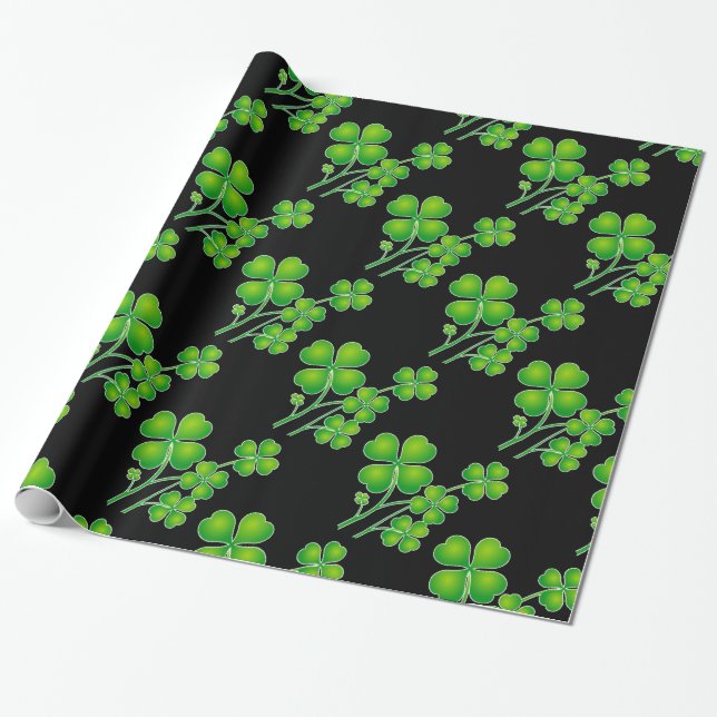 St. Patrick's Day Clover + Ihre Ideen Geschenkpapier (Ungerollt)