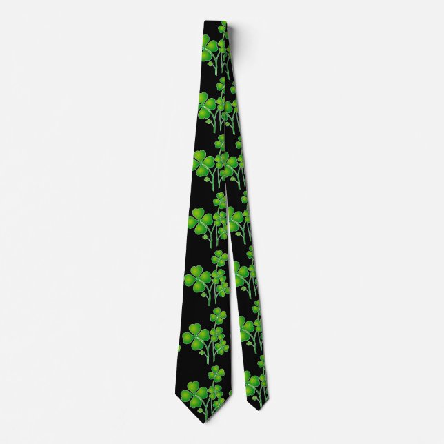 St. Patrick's Day Clover + Ihre Ideen Krawatte (Vorderseite)