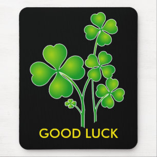 St. Patrick's Day Clover + Ihre Ideen Mousepad