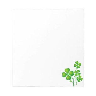 St. Patrick's Day Clover + Ihre Ideen Notizblock