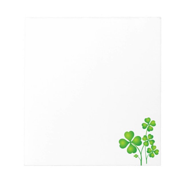 St. Patrick's Day Clover + Ihre Ideen Notizblock (Vorderseite)