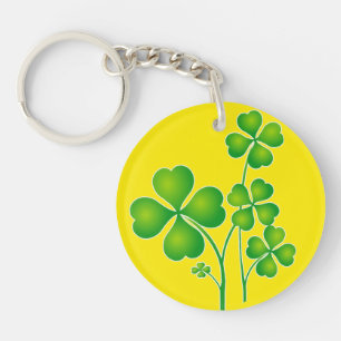 St. Patrick's Day Clover + Ihre Ideen Schlüsselanhänger