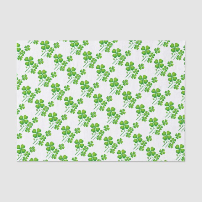 St. Patrick's Day Clover + Ihre Ideen Seidenpapier (Vorderseite)