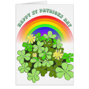 St Patricks Day Clover und Rainbow