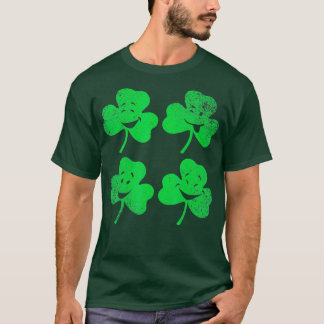 St. Patricks Day Clover Vier Leaf Kleeblatt Lucky T-Shirt