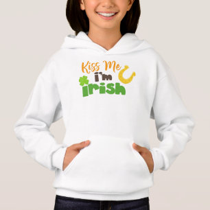 St. Patrick's Day, Clovers, Kiss Me I bin irisch Hoodie