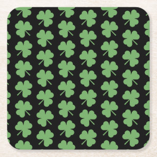 St. Patrick's Day Clovers Paper-Untersetzer Rechteckiger Pappuntersetzer