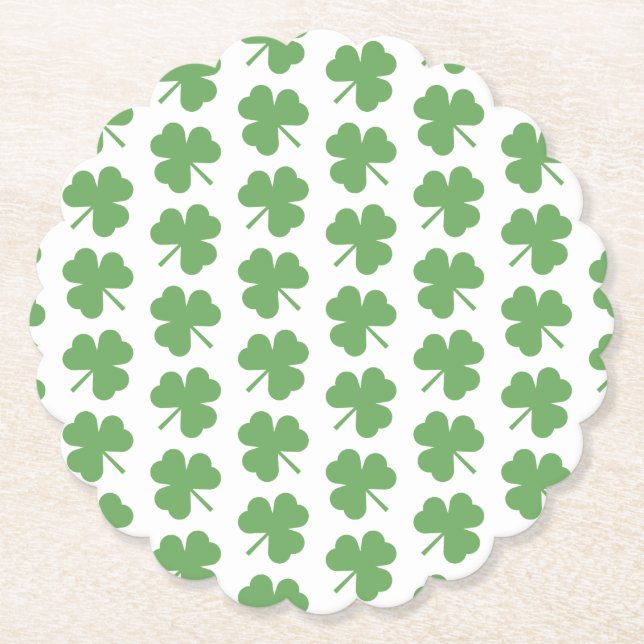 St. Patrick's Day Clovers Paper-Untersetzer Untersetzer (Vorderseite)