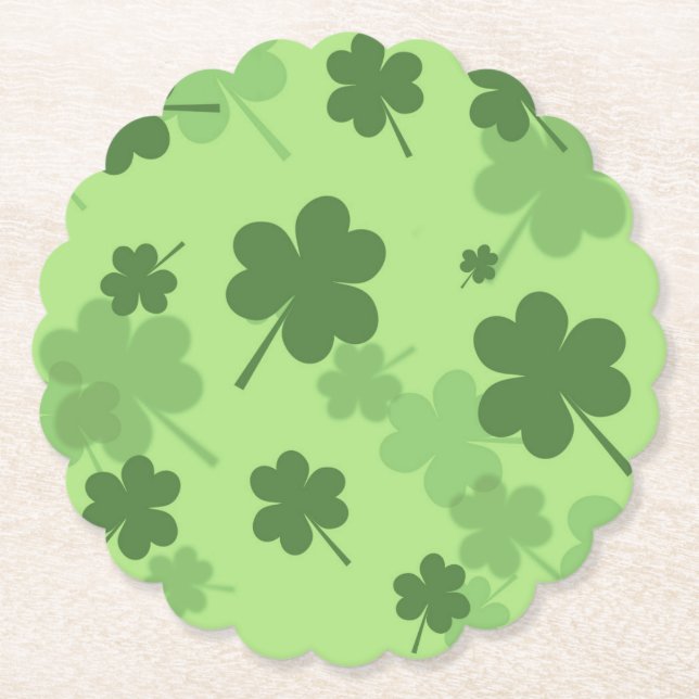 St. Patrick's Day Clovers Paper-Untersetzer Untersetzer (Vorderseite)