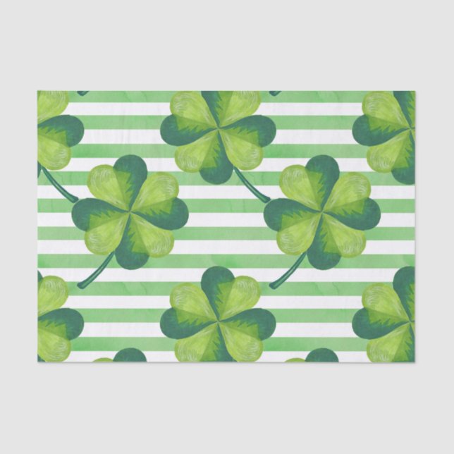 St. Patrick's Day Clovers Seidenpapier (Vorderseite)