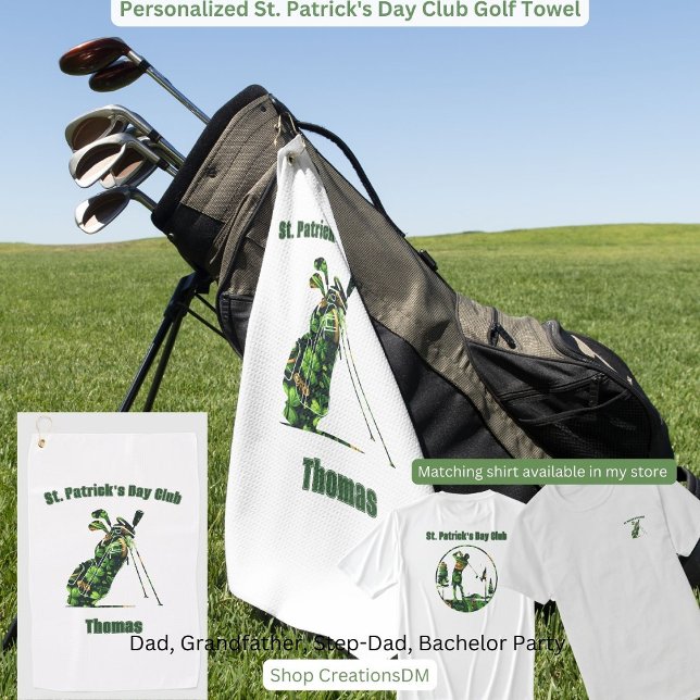 St Patrick's Day Club Personalisiertes Golfhandtuc Golfhandtuch (Von Creator hochgeladen)