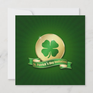 St. Patrick's Day Coin Kleeblatt Einladung