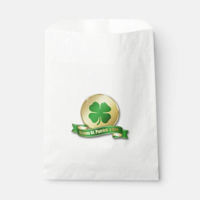 St. Patrick's Day Coin Kleeblatt Geschenktütchen (Vorderseite)