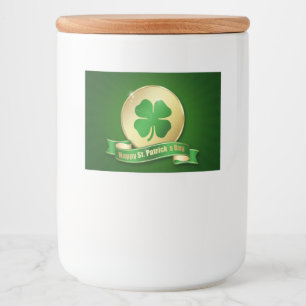 St. Patrick's Day Coin Kleeblatt Lebensmitteletikett