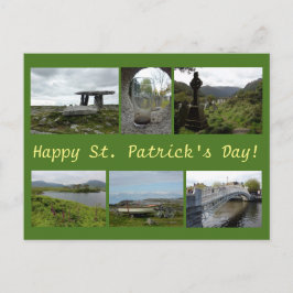 St. Patrick's Day Collage Postkarte