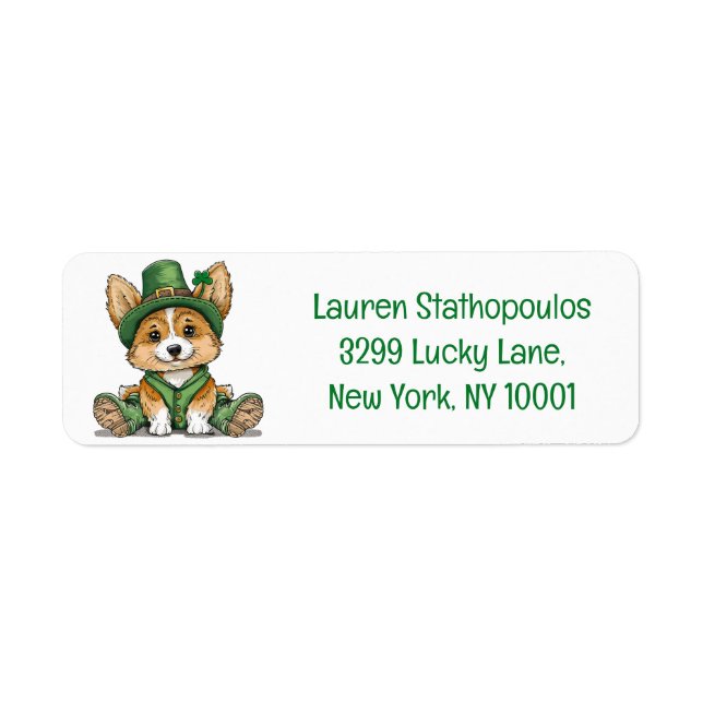 St. Patrick's Day Corgi Dog (Vorne)