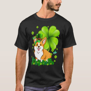 St. Patrick's Day Corgi Grünes Büffel Kariert Sham T-Shirt