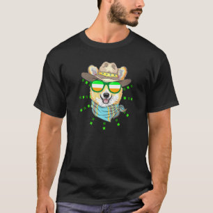 St Patricks Day Corgi Irische Flagge Hundetricks M T-Shirt