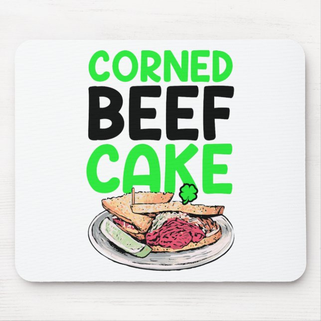 St. Patricks Day Corned Beef Kohl Liebhaber Paddy  Mousepad (Vorne)