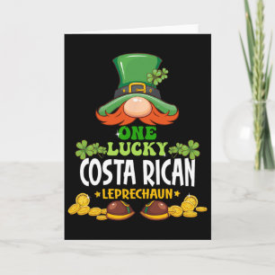 St Patricks Day Costa Rica Glückspilz passendes Pa Karte