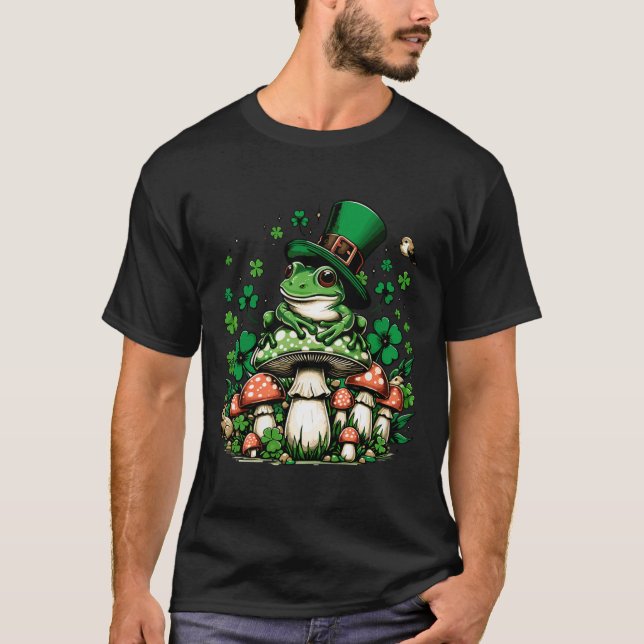 St Patricks Day Cotattcore Frosch Ästhetik unter m T-Shirt (Vorderseite)