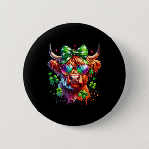 St Patrick's Day Cow St Patricks Day Kleeblatt Wom Button