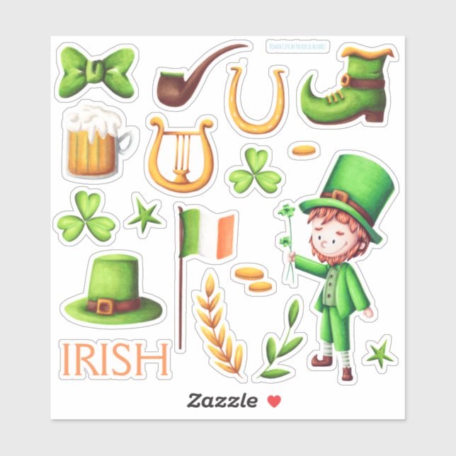 St Patrick's Day Craft Vinyl Aufkleber (Blatt)