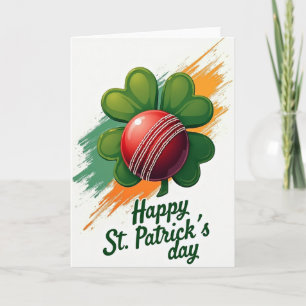 St. Patrick's Day Cricket Ball Karte