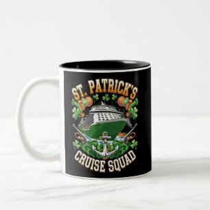 St Patrick's Day Cruise Squad 2025 Family Matching Zweifarbige Tasse