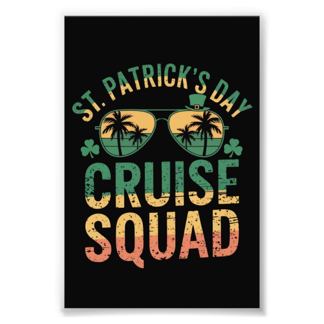 St Patrick's Day Cruise Squad Funny Family Matchin Fotodruck (Vorne)