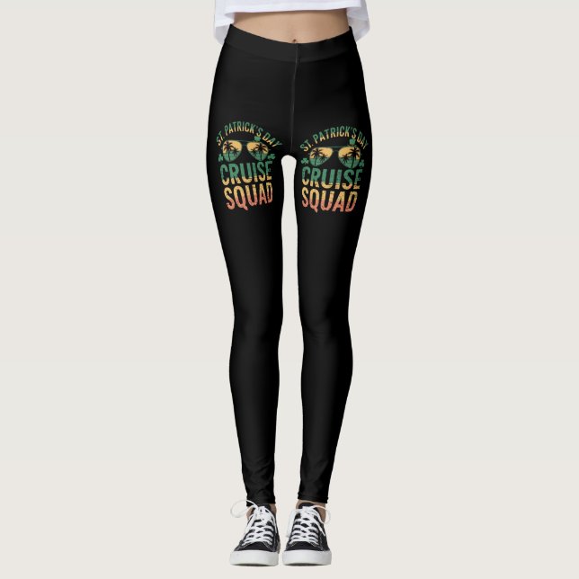 St Patrick's Day Cruise Squad Funny Family Matchin Leggings (Vorderseite)