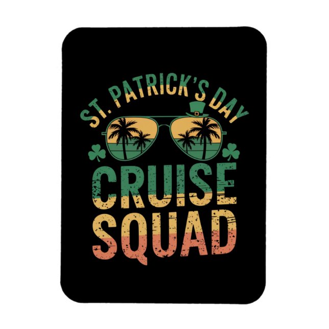 St Patrick's Day Cruise Squad Funny Family Matchin Magnet (Vertikal)
