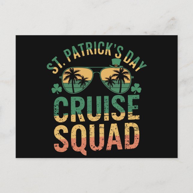 St Patrick's Day Cruise Squad Funny Family Matchin Postkarte (Vorderseite)