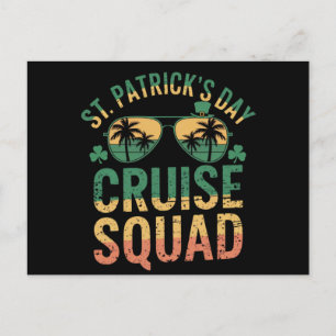 St Patrick's Day Cruise Squad Lustige Familie Pass Postkarte
