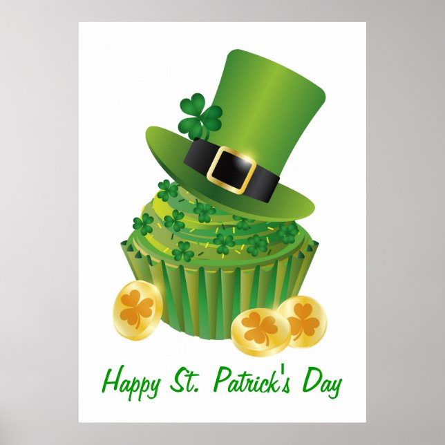 St. Patrick's Day Cupcake Poster (Vorne)