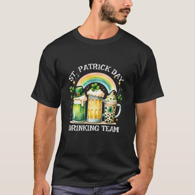 St. Patrick's Day Custom Funny T-Shirt - Drinkteam (Vorderseite)