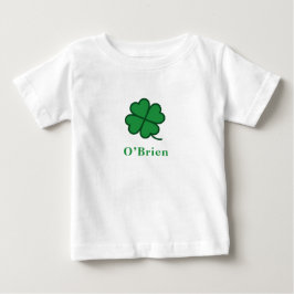 St. Patrick's Day | Custom Name Clover Design Baby T-shirt