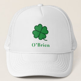 St. Patrick's Day | Custom Name Clover Design Truckerkappe