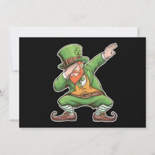 St Patricks Day Dab Dabbing Leprechaun Green Dankeskarte