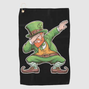 St Patricks Day Dab Dabbing Leprechaun Green Golfhandtuch