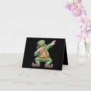St Patricks Day Dab Dabbing Leprechaun Green Karte